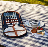 2 Person Picnic Set with Zip up Pouch / Ideal for Camping & Outdoor Trips - TheITmart
