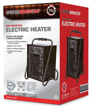 Dynabreeze 3KW Industrial Electric Heater HE-51030- Black