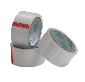 Wrap & Move 48mm x 50m 45um Clear Packing Tape - 3 Pack