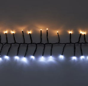 Christmas 4m Low Voltage 300 LED Mixed White Cluster Lights