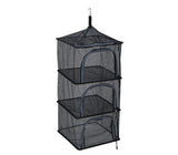 Portable Camping Hanging Storage 4 Shelf - Black