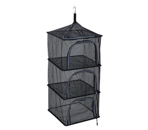 Portable Camping Hanging Storage 4 Shelf - Black
