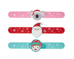 3 Pack Christmas Slap Band - Assorted/Suitable for Ages 3+ Years