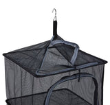Portable Camping Hanging Storage 4 Shelf - Black