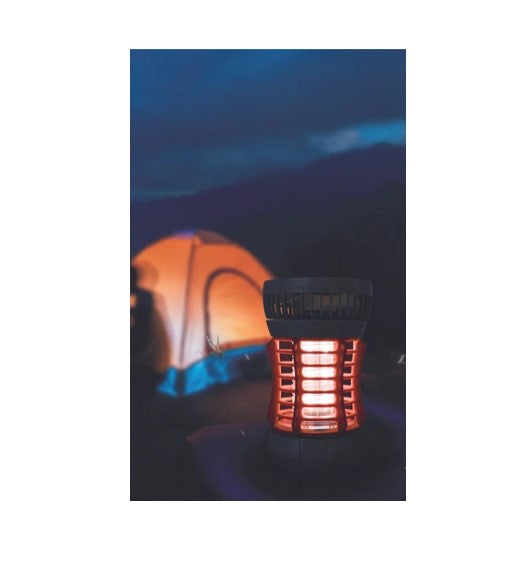 Rechargeable Bug Zapper with Fan & LED Lantern/Ideal for Camping