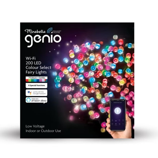 Mirabella Genio 200 LED Wi-Fi Colour Select Fairy Lights - TheITmart