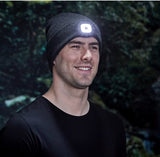 4 x SMS LED light Beanie - Grey/Ideal for Camping/Trekking - TheITmart