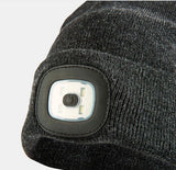 4 x SMS LED light Beanie - Grey/Ideal for Camping/Trekking - TheITmart