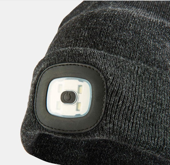 4 x SMS LED light Beanie - Grey/Ideal for Camping/Trekking - TheITmart