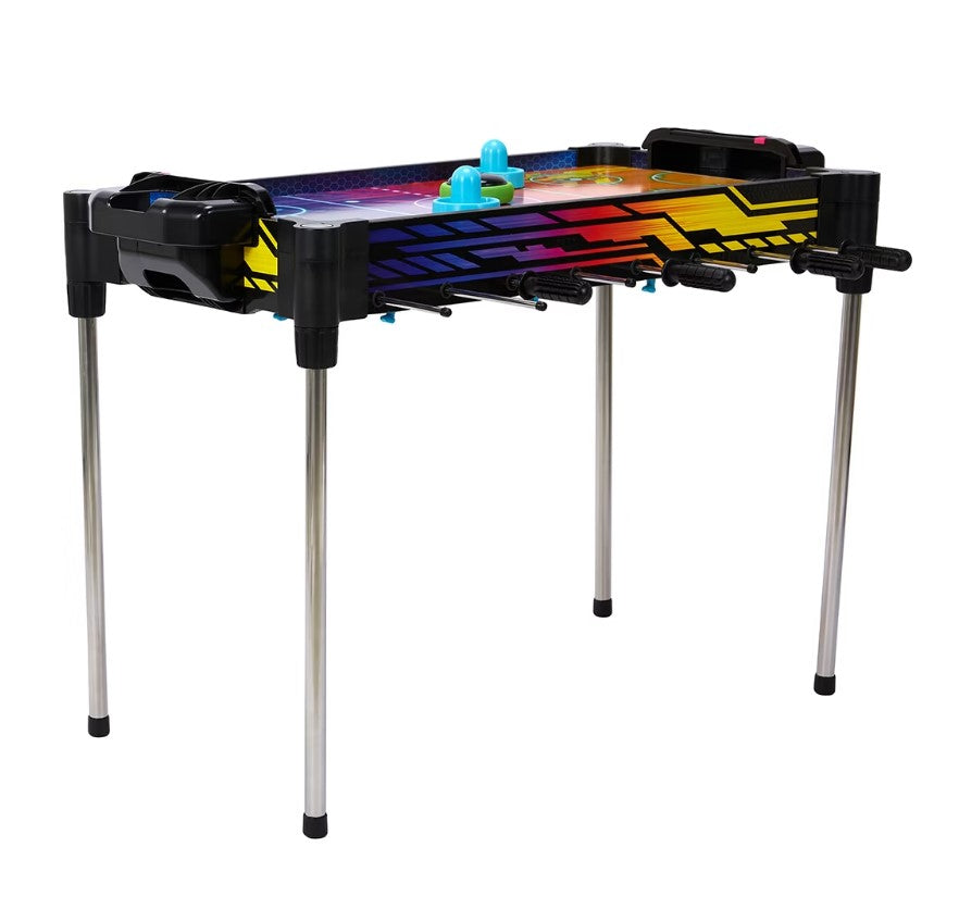 2-in-1 Electronic Arcade Games Table/Air Hockey & Football