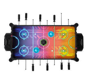 2-in-1 Electronic Arcade Games Table/Air Hockey & Football