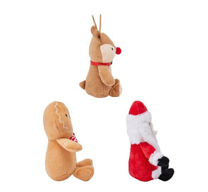 Christmas Mini Plush - 3 Pack/ Assorted/Suitable for Ages 6+ Months