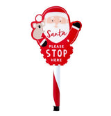 Solar Powered Santa Stop Here Stake - TheITmart