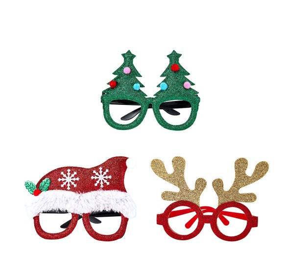 Christmas Novelty Glasses - Assorted/Suitable for Ages 3+ years