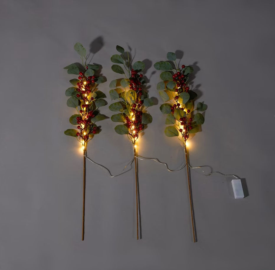 Battery Operated Light Up Berry Stakes - Assorted* / 20 Warm White LEDs