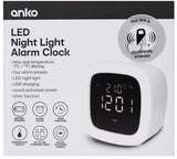Retro TV Shaped LED Night Light Alarm Clock - White