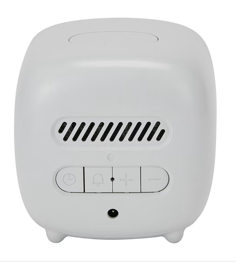 Retro TV Shaped LED Night Light Alarm Clock - White