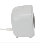 Retro TV Shaped LED Night Light Alarm Clock - White