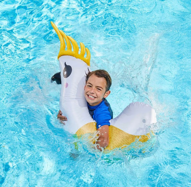 Kids Inflatable Pool Rider - Cockatoo /Suitable for Ages 6+ Years