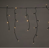 Low Voltage 250 LED Warm White Icicle Lights / Overall Length 490cm
