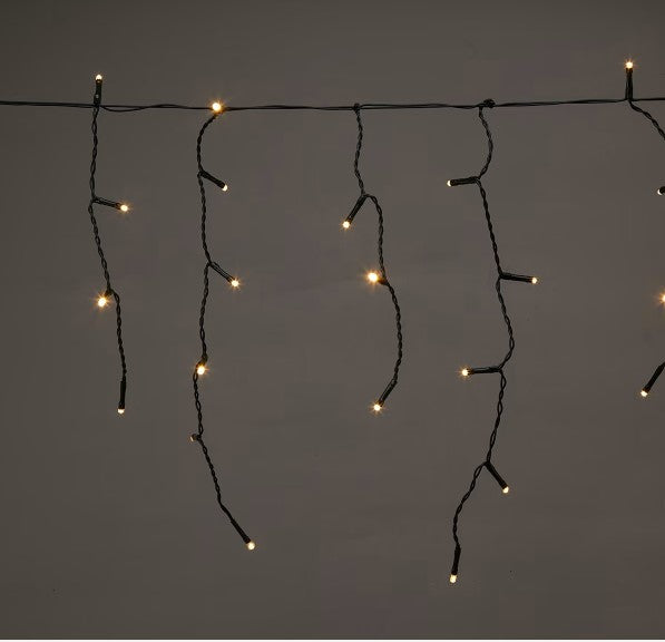 Low Voltage 250 LED Warm White Icicle Lights / Overall Length 490cm