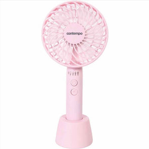 Contempo 10cm Rechargeable Handheld Fan - Pink