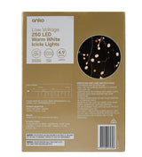 Low Voltage 250 LED Warm White Icicle Lights / Overall Length 490cm