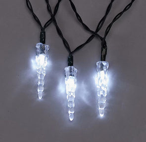 Low Voltage 25 Cool White LED ICICLE String Lights/Indoor & Outdoor