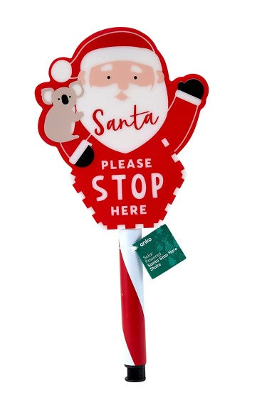Solar Powered Santa Stop Here Stake - TheITmart