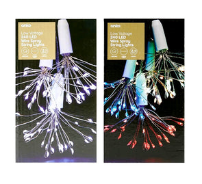 Low Voltage 240 LED Wire Spray String Lights