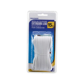 Jackson 15m RJ12 White Telephone Lead - US7015WT