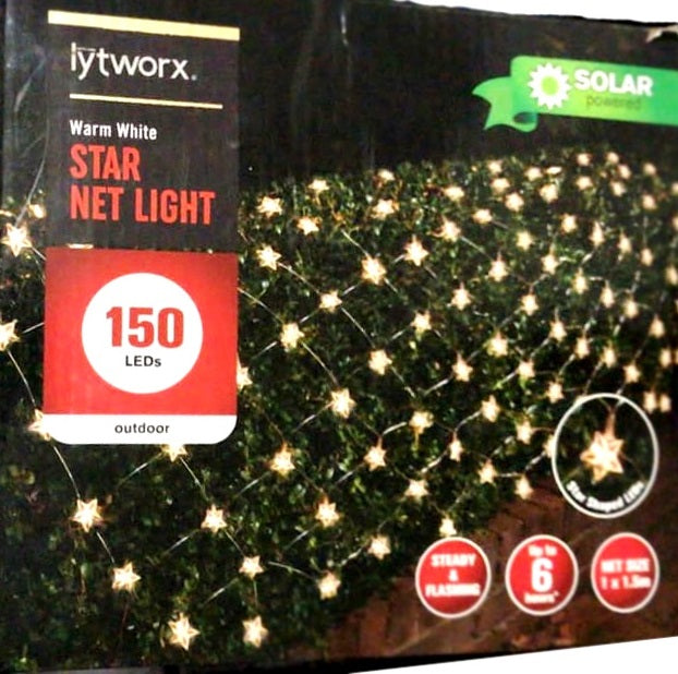 Lytworx Warm White Solar Star Net Light 150 LEDs