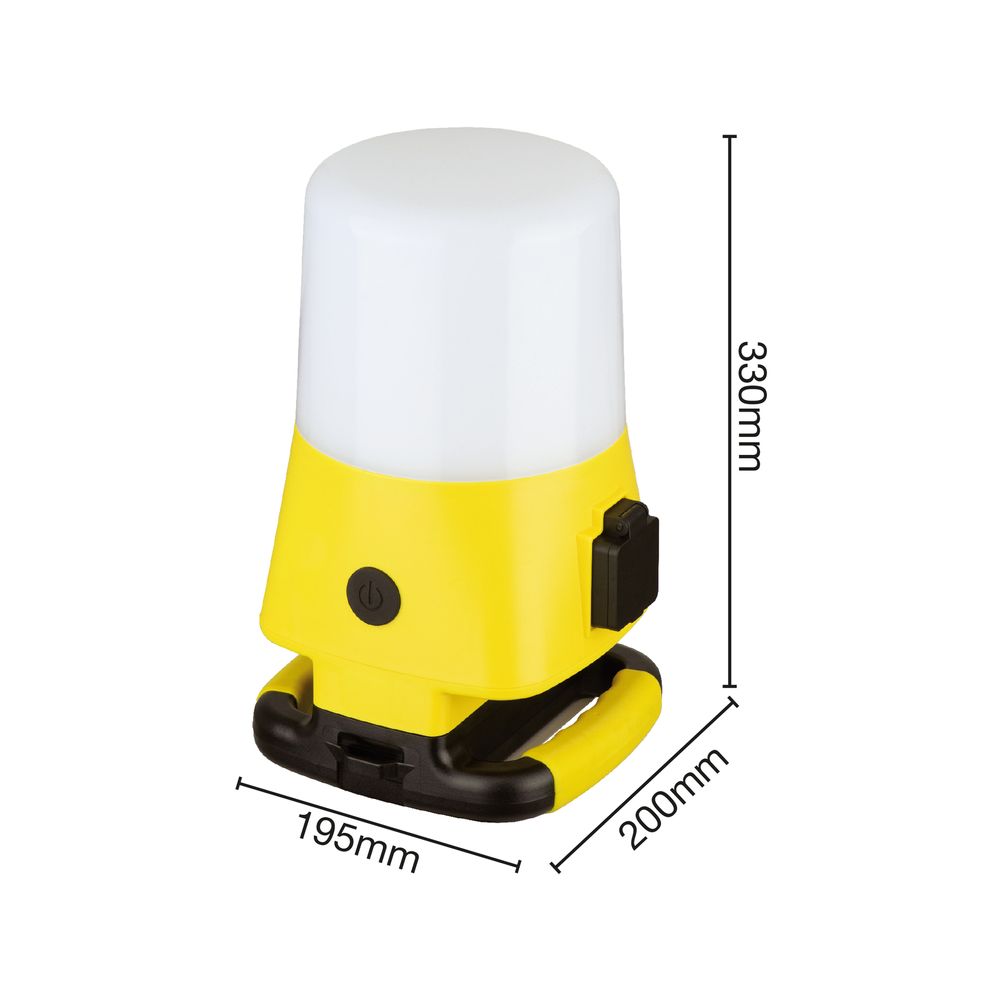 Arlec 4200lm LED Worklight With Built In Power Socket
