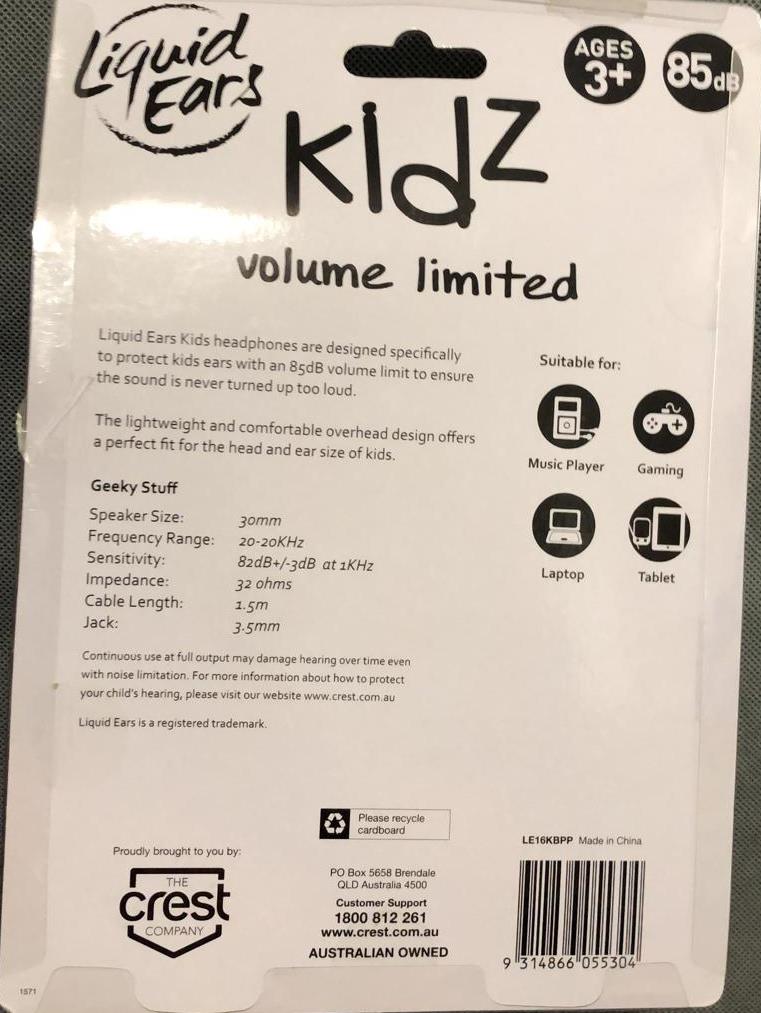 Liquid Ears Kids Volume Limited Foldable Headphones - Purple - TheITmart