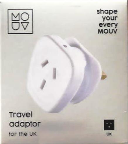 Travel adaptor For UK / White
