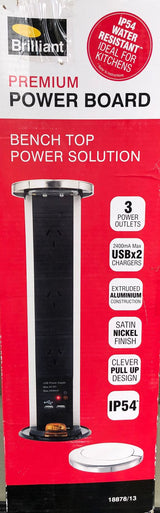 Brilliant Premium Power Board/ Ideal for Kitchen, Benchtops , Office Workplace - TheITmart