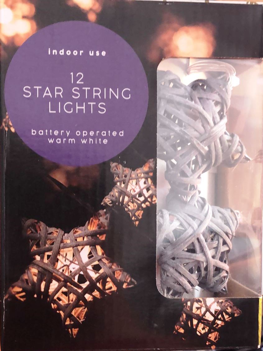 Battery Operated 3.6m 12 Stars String Lights Warm White / Suitable for Indoor Use - TheITmart