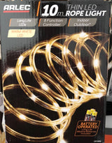 Arlec 10m Warm White Thin LED Rope Light-100 LED Bulbs - TheITmart
