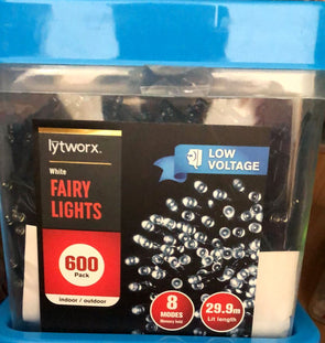 Lytworx 600 LED White Low Voltage Fairy Lights / Indoor & Outdoor