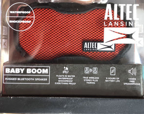 Altec Lansing IMW269-GG Baby Boom Bluetooth Speaker/Carbineer Clip/Rugged Design - TheITmart