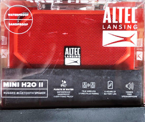 Altec Lansing IMW257-AB H20 Bluetooth Speaker - Red /IP67/Rugged Design/AUX/Clip