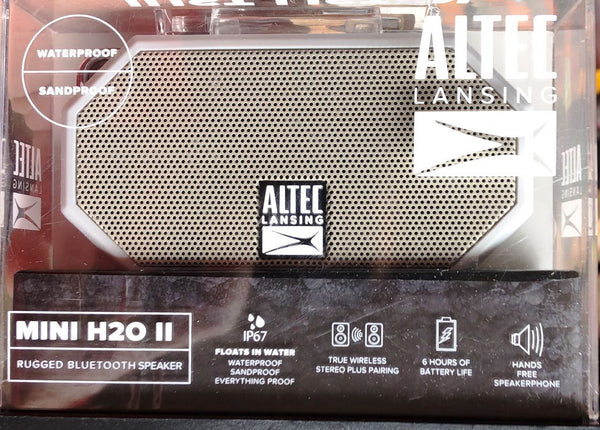 Altec Lansing IMW257-AB H20 Bluetooth Speaker - White /IP67/Rugged Design/AUX/Clip