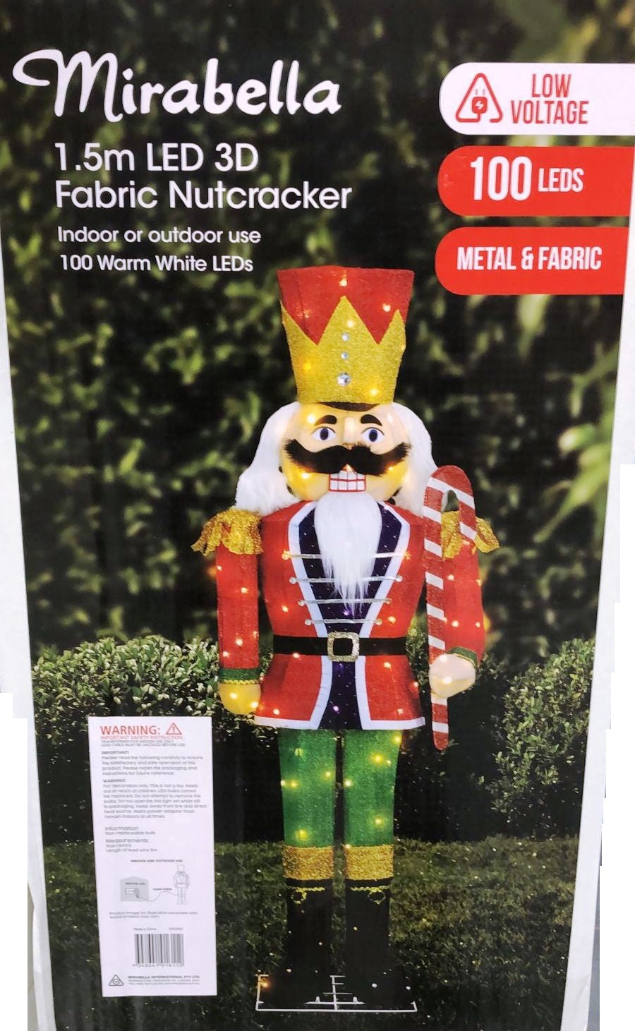 Mirabella 1.5m Festive 3D Fabric Nutcracker