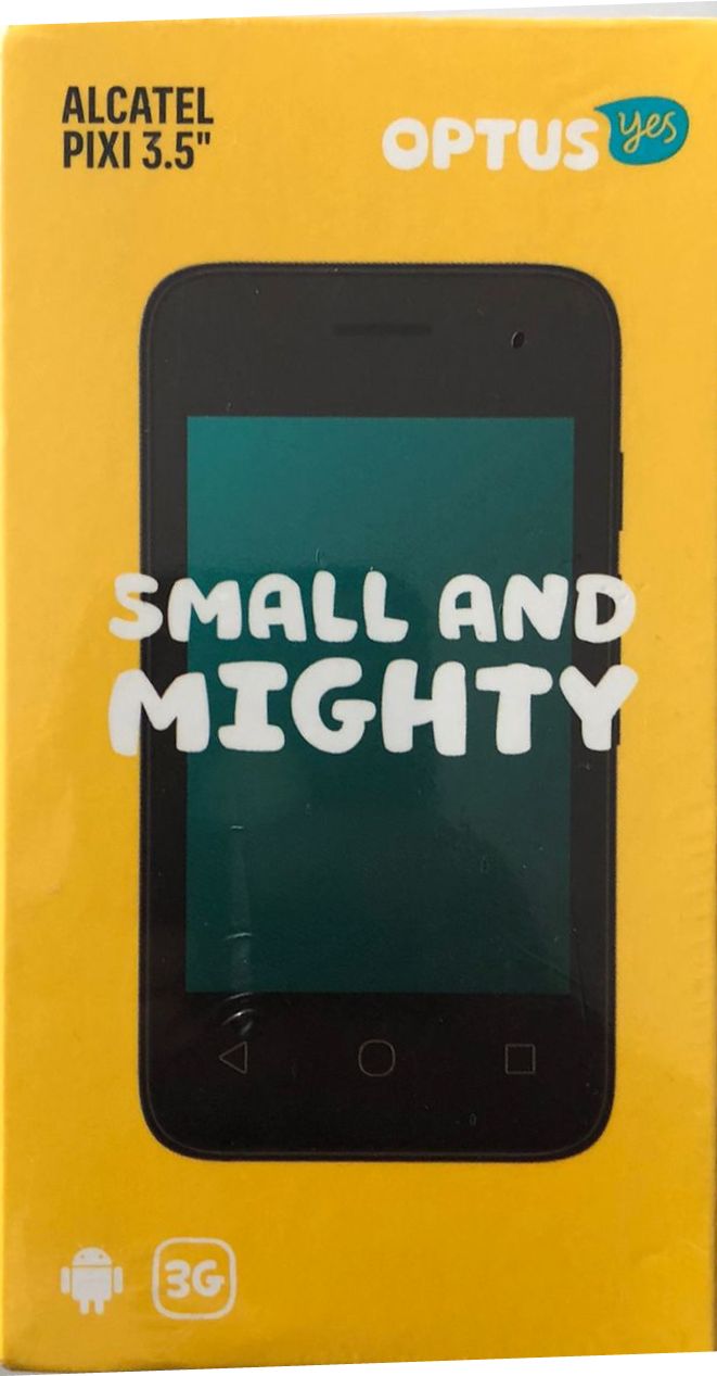 Alcatel Pixi 3.5 Display Phone  Locked to Optus- Black