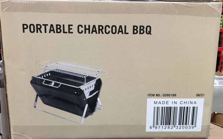 Portable Charcoal BBQ Suitcase with Legs/ Ideal for Camping & Outdoor Trips
