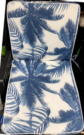Marquee Mid Back Outdoor Cushion - Blue Palm Tree Printed