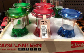 Click Mini LED Camping Lantern - Green/Red/Blue / Ideal for Camping