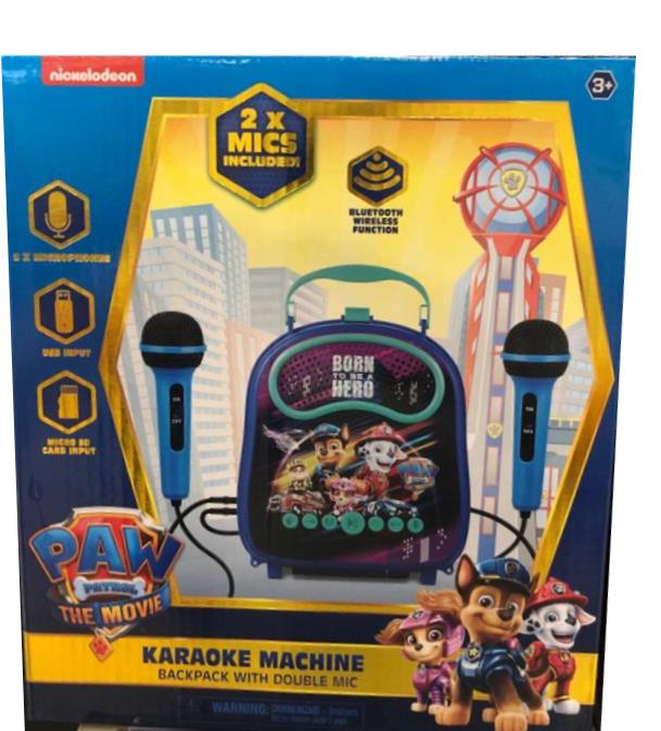 Paw Patrol Dual Microphone Karaoke Machine/USB and Radio Support
