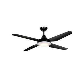 Arlec 130cm Black 4 Blade Madrid DC Ceiling Fan with Remote Control