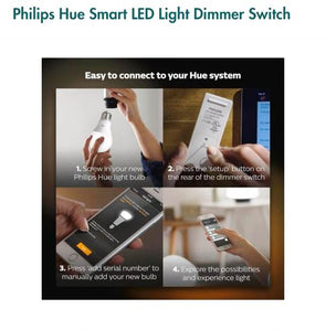Philips Hue Smart LED Light Dimmer Switch/App Controlled with Remote Control